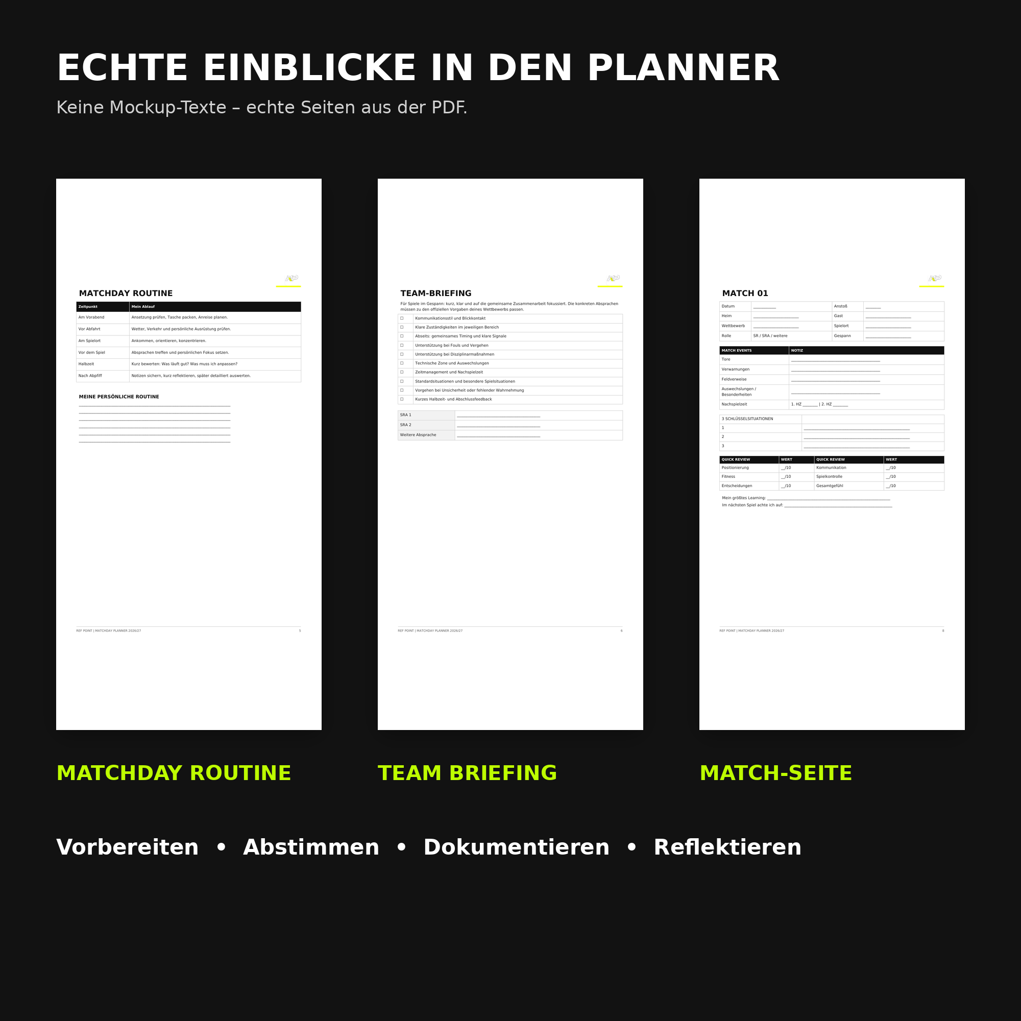 REF POINT – Matchday Planner 2026/27 | Digitaler Schiedsrichter-Planer