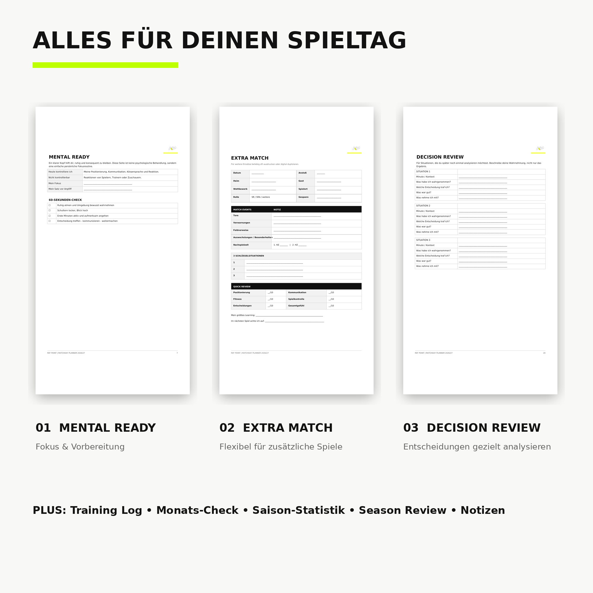 REF POINT – Matchday Planner 2026/27 | Digitaler Schiedsrichter-Planer